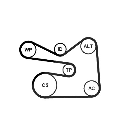 Continental Ctam Wasserpumpe + Keilrippenriemensatz [Hersteller-Nr. 6PK1733WP2] für VW, Skoda, Audi, Seat