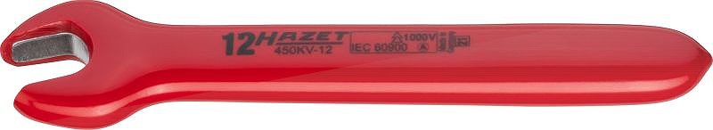 Hazet Einmaulschlüssel - schutzisoliert - Sechskant Profil - 12 mm [Hersteller-Nr. 450KV-12]