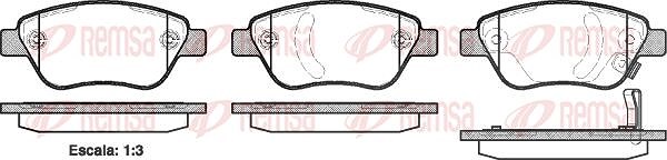 Kawe Bremsbelagsatz, Scheibenbremse [Hersteller-Nr. 085831] für Fiat, Opel, Vauxhall