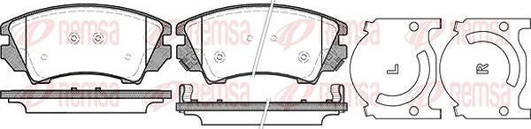 Kawe Bremsbelagsatz, Scheibenbremse [Hersteller-Nr. 137512] für Saab, Opel, Chevrolet, Vauxhall