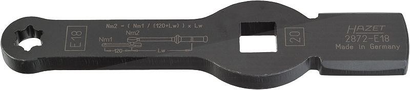 Hazet TORX® Schlag-Schlüssel - mit 2 Schlagflächen - 3/4 - E18 [Hersteller-Nr. 2872-E18]