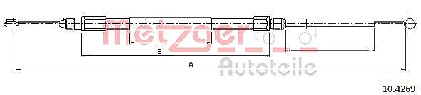 Metzger Autoteile Seilzug, Feststellbremse [Hersteller-Nr. 10.4269] für BMW