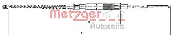 Metzger Autoteile Seilzug, Feststellbremse [Hersteller-Nr. 10.7409] für VW