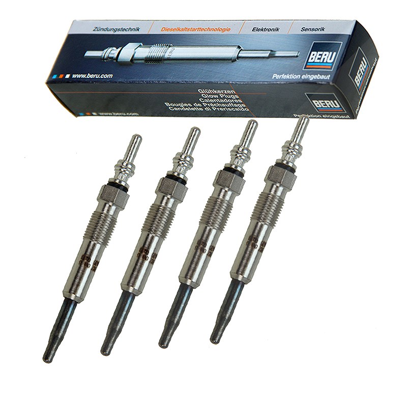 Beru 4x Glühkerze GN018 [Hersteller-Nr. GN018] für Renault, Nissan, Opel, Dacia, Volvo, Suzuki, Mitsubishi, Vauxhall