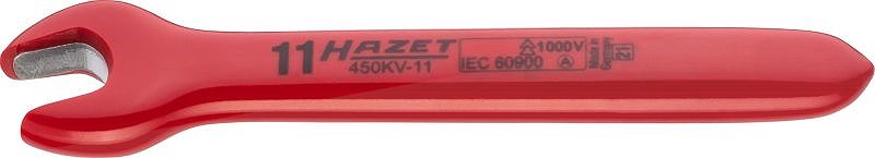 Hazet Einmaulschlüssel - schutzisoliert - Sechskant Profil - 11 mm [Hersteller-Nr. 450KV-11]
