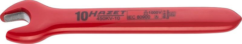 Hazet Einmaulschlüssel - schutzisoliert - Sechskant Profil - 10 mm [Hersteller-Nr. 450KV-10]