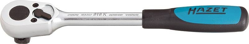 Hazet Umschaltknarre - kurz - Vierkant 12,5 mm (1/2 Zoll) [Hersteller-Nr. 916K]