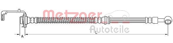 Metzger Autoteile Bremsschlauch [Hersteller-Nr. 4111049] für Hyundai