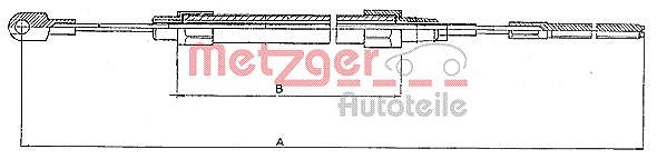 Metzger Autoteile Seilzug, Feststellbremse [Hersteller-Nr. 10.4131] für BMW