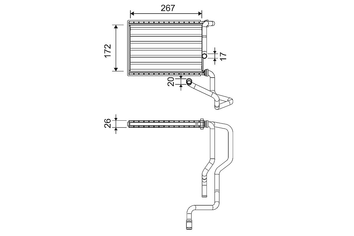 Valeo Wärmetauscher, Innenraumheizung [Hersteller-Nr. 811579] für Honda