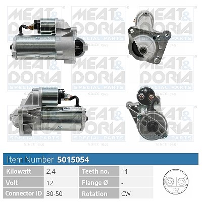 Meat & Doria Starter [Hersteller-Nr. 5015054] für Vauxhall, Opel, Suzuki, Nissan, Renault