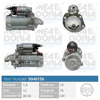 Meat & Doria Starter [Hersteller-Nr. 5040150] für Fiat, Lancia, Alfa Romeo