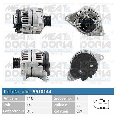 Meat & Doria Generator [Hersteller-Nr. 5510144] für Iveco, Uaz, Fiat