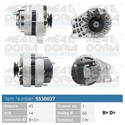 Meat & Doria Generator [Hersteller-Nr. 5530037] für Autobianchi, Fiat, Seat, Lancia