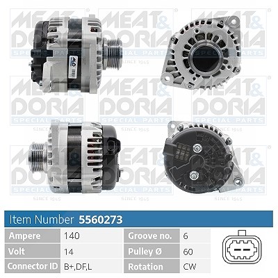 Meat & Doria Generator [Hersteller-Nr. 5560273] für Opel, Chevrolet