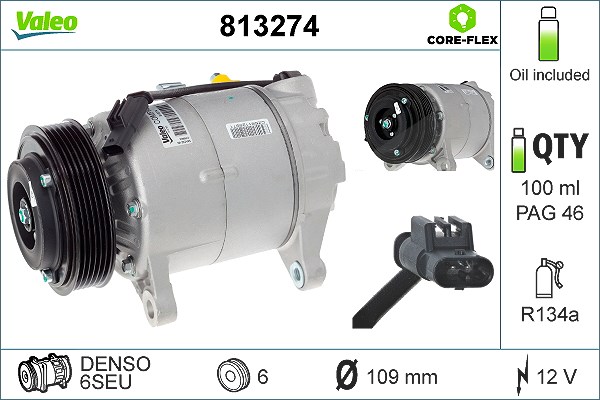 Valeo Kompressor, Klimaanlage [Hersteller-Nr. 813274] für Mini, BMW