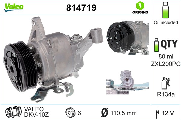 Valeo Kompressor, Klimaanlage [Hersteller-Nr. 814719] für Subaru