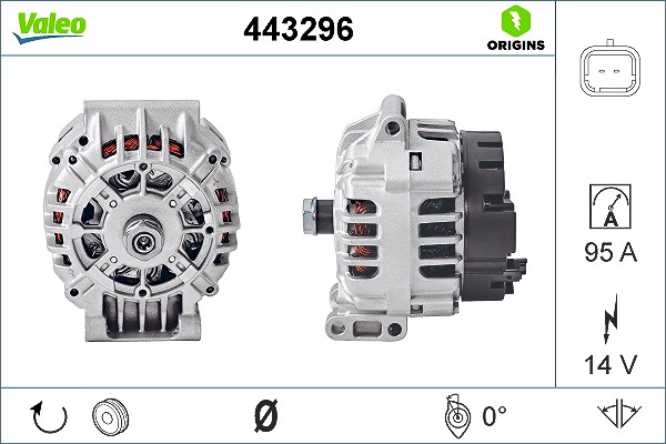 Valeo Generator [Hersteller-Nr. 443296] für Renault, Nissan, Dacia