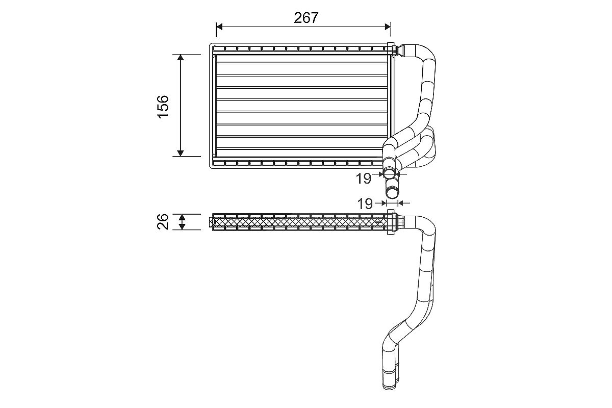 Valeo Wärmetauscher, Innenraumheizung [Hersteller-Nr. 811568] für Kia