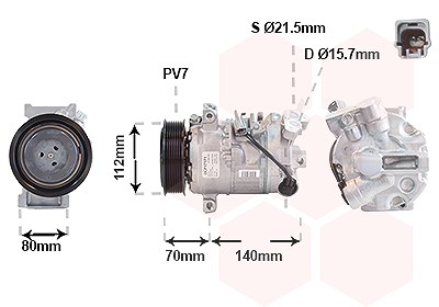 Van Wezel Kompressor, Klimaanlage [Hersteller-Nr. 3001K715] für Mercedes-Benz
