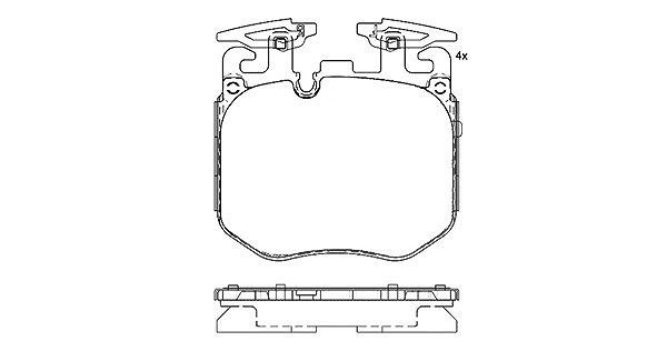 Magneti Marelli Bremsbelagsatz, Scheibenbremse [Hersteller-Nr. 363700406106] für BMW, Alpina