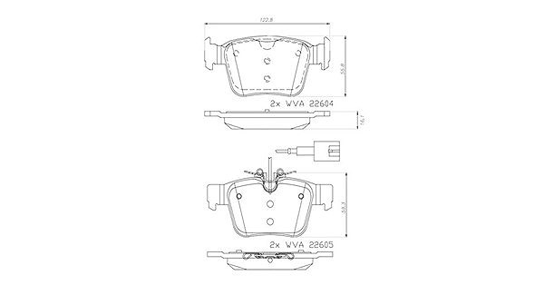 Magneti Marelli Bremsbelagsatz, Scheibenbremse [Hersteller-Nr. 363700423180] für Alfa Romeo, Maserati