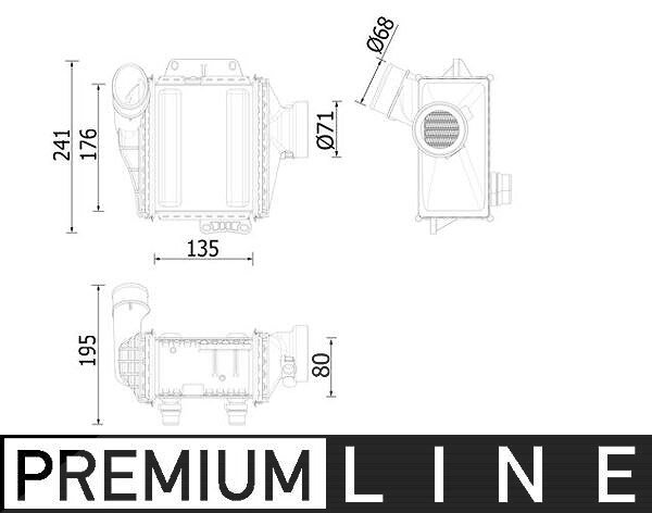 Mahle Ladeluftkühler [Hersteller-Nr. CI539000P] für Mercedes-Benz