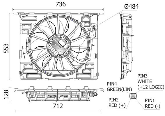 Mahle Lüfter, Motorkühlung [Hersteller-Nr. CFF535000P] für BMW