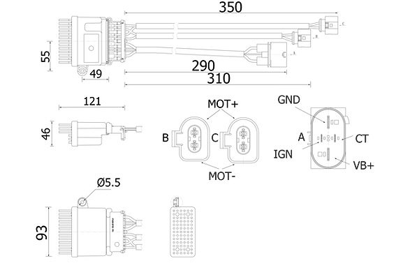 Mahle Regler, Innenraumgebläse [Hersteller-Nr. ABR78000S] für Audi