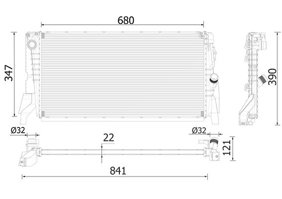 Mahle Kühler, Motorkühlung [Hersteller-Nr. CR2318000P] für Mini