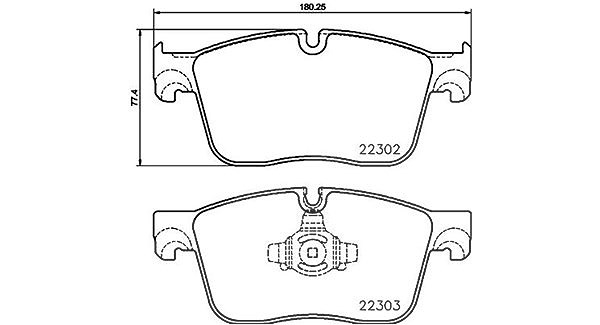 Magneti Marelli Bremsbelagsatz, Scheibenbremse [Hersteller-Nr. 363700436031] für Land Rover, Jaguar