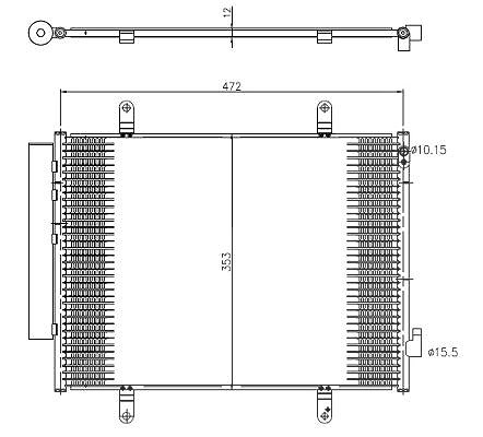 Nrf Kondensator, Klimaanlage [Hersteller-Nr. 350371] für Suzuki