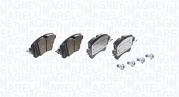 Magneti Marelli Bremsbeläge hinten (Satz) [Hersteller-Nr. 363700485154] für VW, Audi