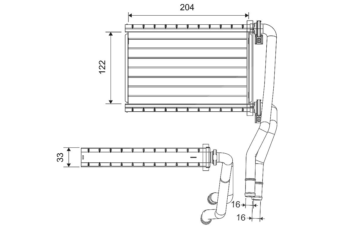 Valeo Wärmetauscher, Innenraumheizung [Hersteller-Nr. 811535] für Suzuki, Fiat
