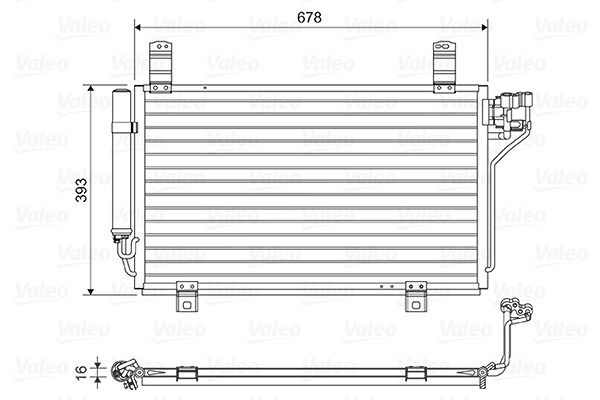 Valeo Kondensator, Klimaanlage [Hersteller-Nr. 814048] für Mazda