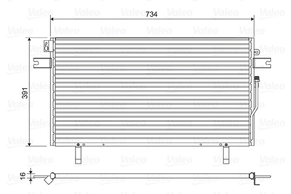 Valeo Kondensator, Klimaanlage [Hersteller-Nr. 814489] für Nissan
