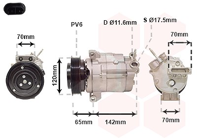 Van Wezel Kompressor, Klimaanlage [Hersteller-Nr. 0800K063] für Opel, Chevrolet