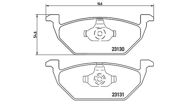 Magneti Marelli Bremsbeläge vorne (Satz) [Hersteller-Nr. 363700485041] für VW, Skoda, Streetscooter, Audi, Seat
