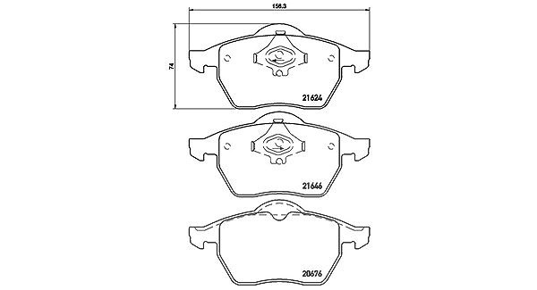 Magneti Marelli Bremsbelagsatz, Scheibenbremse [Hersteller-Nr. 363700485036] für VW, Audi