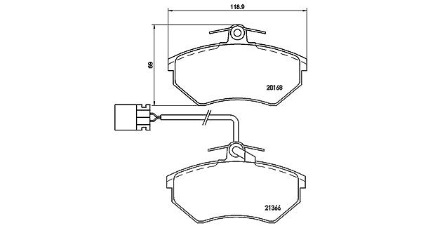 Magneti Marelli Bremsbelagsatz, Scheibenbremse [Hersteller-Nr. 363700485034] für VW