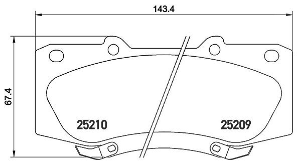 Magneti Marelli Bremsbelagsatz, Scheibenbremse [Hersteller-Nr. 363700483140] für Toyota