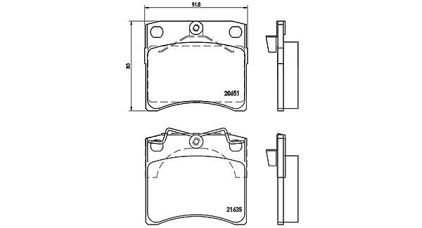 Magneti Marelli Bremsbelagsatz, Scheibenbremse [Hersteller-Nr. 363700485027] für VW