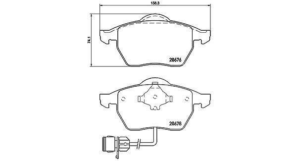 Magneti Marelli Bremsbelagsatz, Scheibenbremse [Hersteller-Nr. 363700485026] für Audi