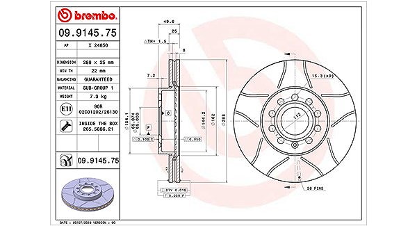 Magneti Marelli Bremsscheibe [Hersteller-Nr. 360406050505] für Seat, Audi, VW, Skoda