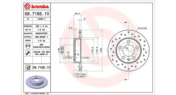 Magneti Marelli Bremsscheibe [Hersteller-Nr. 360406049702] für VW, Skoda, Seat, Audi