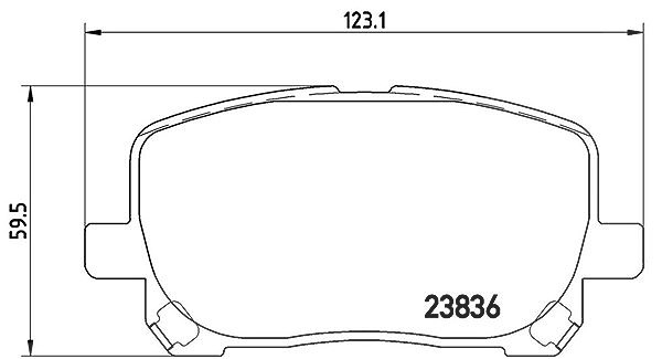 Magneti Marelli Bremsbelagsatz, Scheibenbremse [Hersteller-Nr. 363700483061] für Toyota