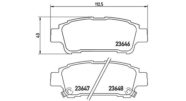 Magneti Marelli Bremsbelagsatz, Scheibenbremse [Hersteller-Nr. 363700483056] für Toyota