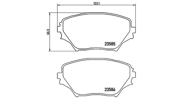 Magneti Marelli Bremsbelagsatz, Scheibenbremse [Hersteller-Nr. 363700483055] für Toyota