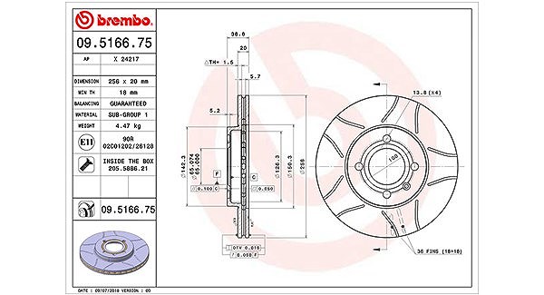 Magneti Marelli Bremsscheibe [Hersteller-Nr. 360406048105] für VW, Seat
