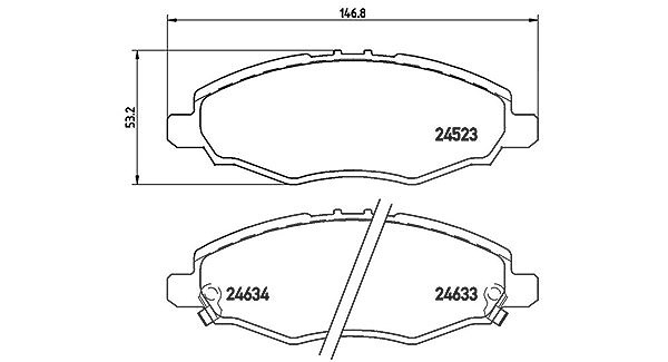 Magneti Marelli Bremsbelagsatz, Scheibenbremse [Hersteller-Nr. 363700483094] für Toyota